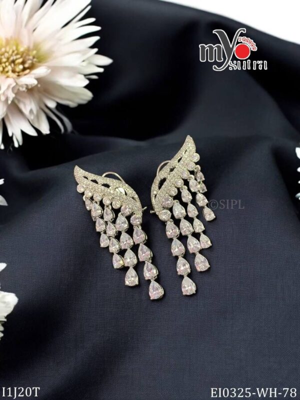 Silver and Gold Polish Stone Earings