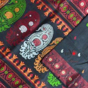 Exclusive Pure Revival Baluchori Silk Saree – Silk Mark Certified Handwoven Heritage Saree