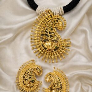 Kolka 2gm Gold Plated Jewellery – Antique Bengali Motif Designer Set