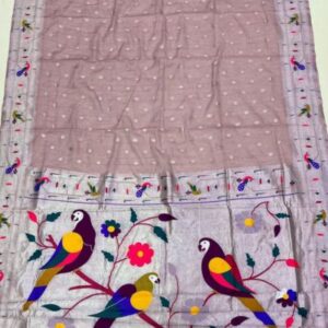 Cotton Paithani Saree – Handwoven Designer Paithani with Rich Zari Border & Elegant Finish