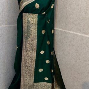 Pure Soft Katan Banarasi Silk Saree with Mashru Border