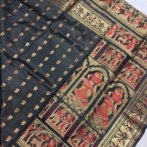 Exclusive Swarnachari Katan Silk Saree – Silk Mark Certified Handwoven Zari Designer Saree