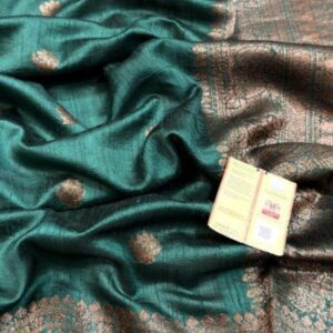 Pure Tussar Banarasi Silk Saree – Silk Mark Certified Handloom Saree