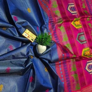 Pure Tussar Silk Saree with Vidarbha Border & Dolabedi Pallu
