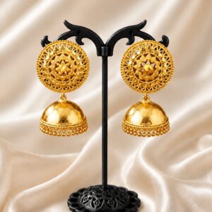 24 Carat Gold Plated Jhumka Earrings
