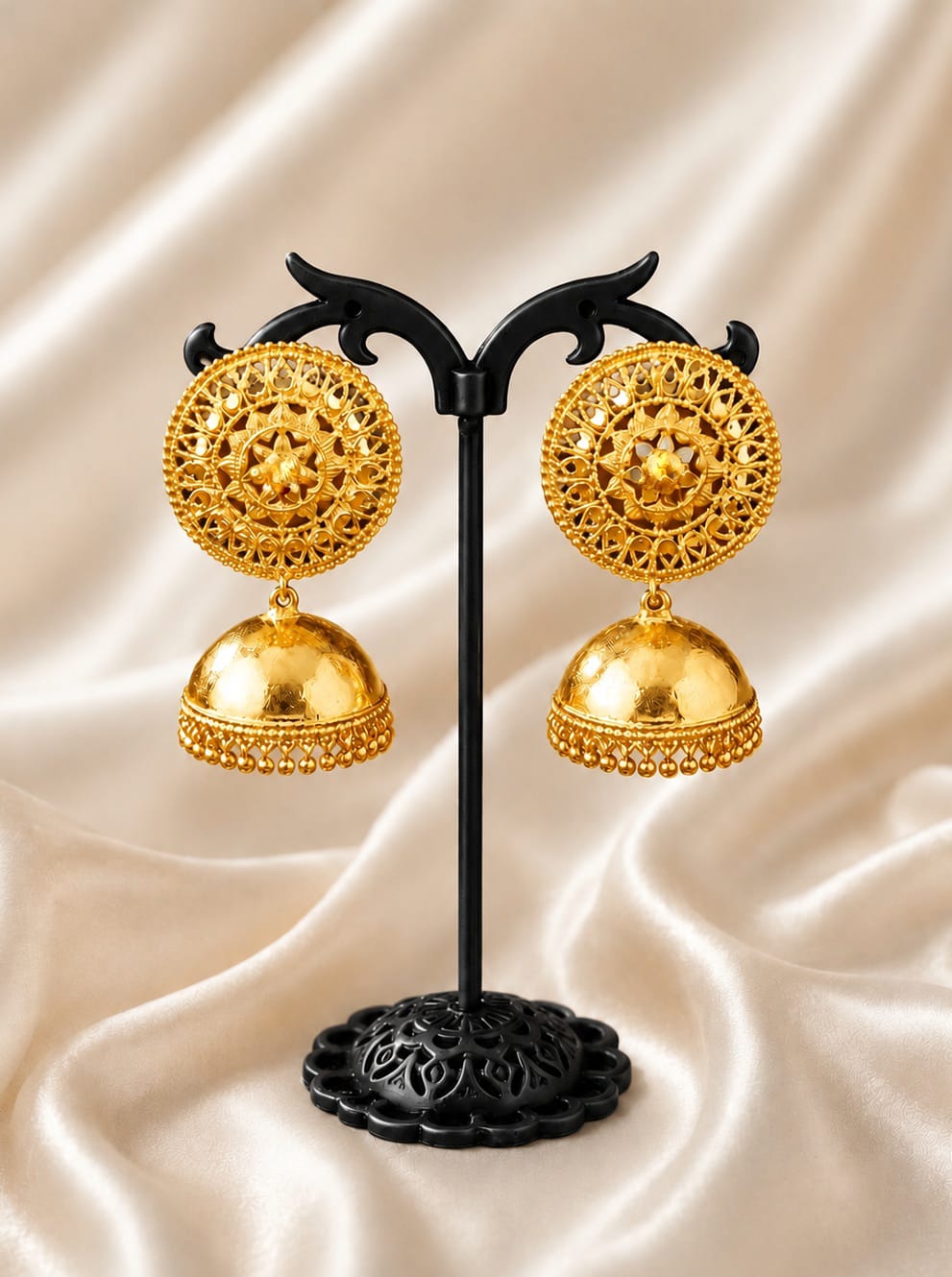 24 Carat Gold Plated Jhumka Earrings
