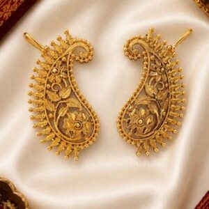 24 Carat Gold Plated Amkolka Kan Earrings
