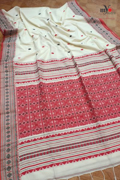 Assam Khadi Cotton Saree – Handwoven Soft Cotton Saree - Image 5