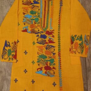 Pure Cotton Kantha Stitch Punjabi – Handcrafted Bengali Ethnic Wear for Men
