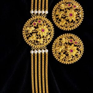 Pushpa Choker Set – 24K Gold Plated Nokshi Jewellery