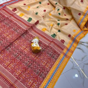 Pure Assam Tussar Silk Saree – Handwoven Luxury Silk Saree with Rich Border & Elegant Finish