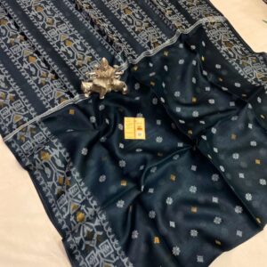Pure Tussar Jamdani Saree – Handwoven Luxury Silk Saree with Rich Border & Elegant Finish