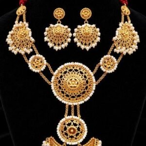 A Sarkar Replica 2 GM Gold Plated Moti Work Designer Jewellery