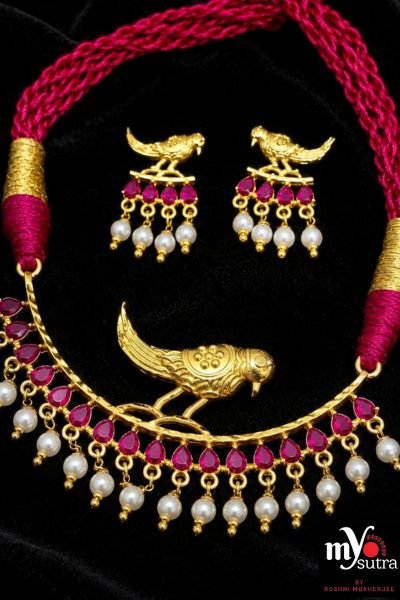 Gold Plated Bird Jewellery | Elegant Bird Motif Statement Jewellery