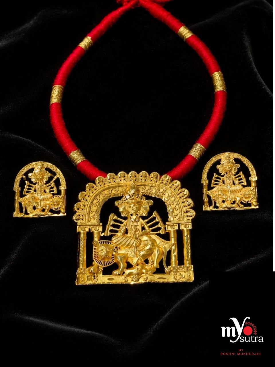 Durga Puja 2gm Gold-Plated Jewellery – Traditional Bengali Statement Jewellery