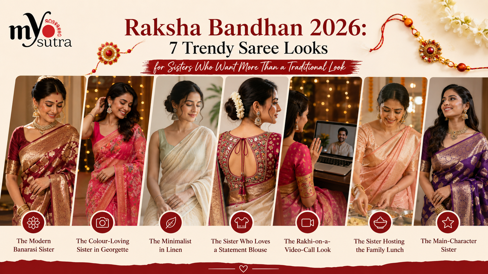 Raksha Bandhan 2026: 7 Trendy Saree Looks for Sisters Who Want More Than a Traditional Look