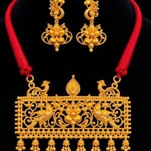 Rajnandini 2 gm Gold Plated Jewellery Set – Designer Statement Necklace & Earrings
