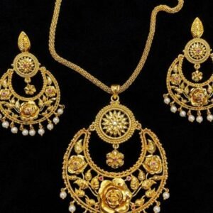 Golap Chain with Kanbala | Traditional Bengali Gold Plated Jewellery Set